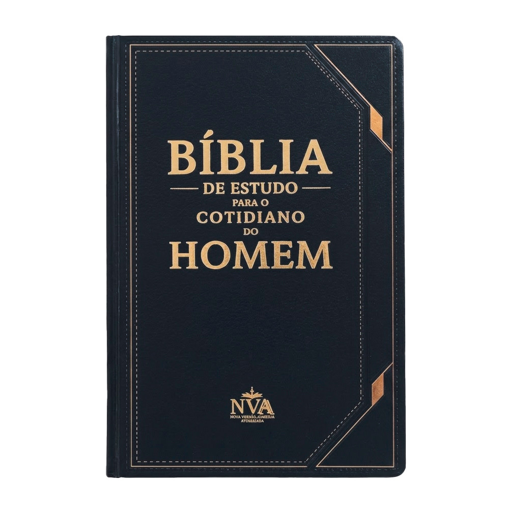 Bíblia de Estudo Para o Cotidiano do Homem | NVA | Full Collor | Capa Dura Preta