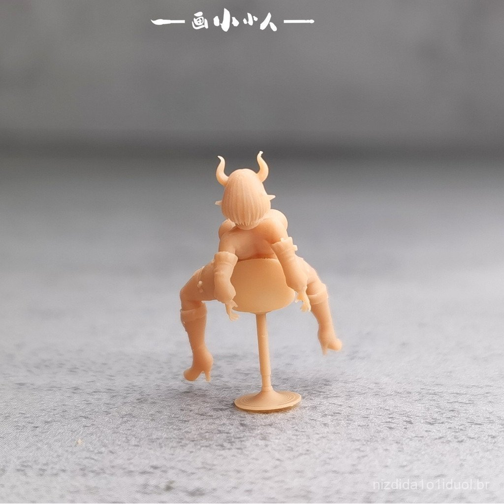 Figura em Miniatura de Alta Precisão EJJO: Demon Girl Street Fighter Chun-Li Racing Queen Mira 1:64 Modelo Branco