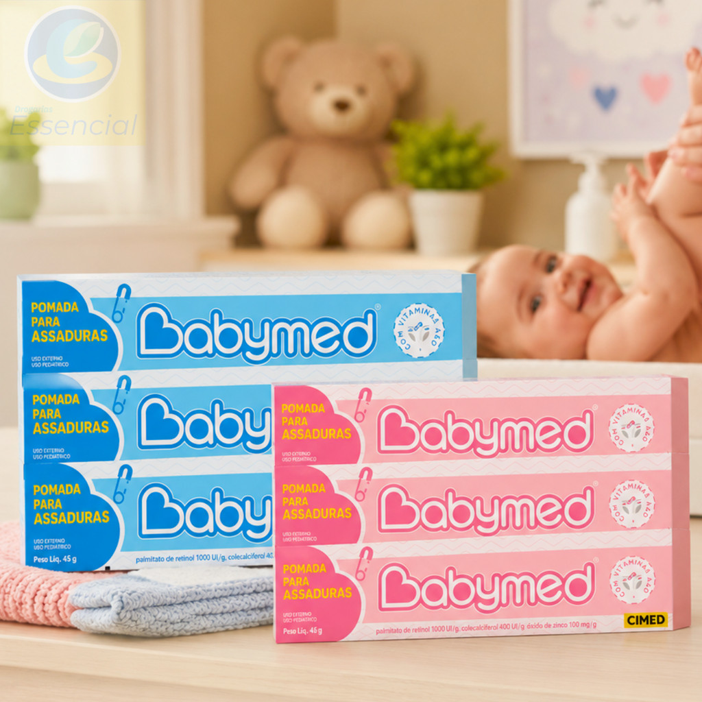 6 Pomada Assadura Bebê Infantil Babymed Cimed45g Creme Prevenção Recém Nascido Promoção Original
