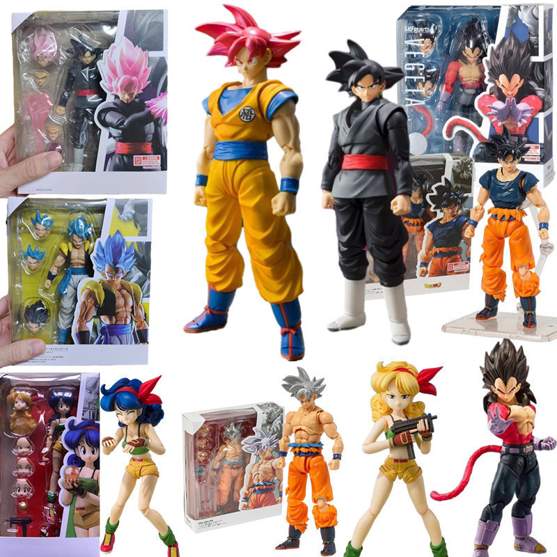 Boneco de Ação Bandai Dragon Ball Son Goku Gohan Vegeta Vegeta Saiyan Vegeta Gogeta Modelo de Ação Brinquedo 5L3U