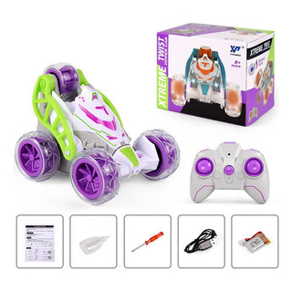 Carro Acrobático RC com Fumaça, Música e LED – Brinquedo para Crianças