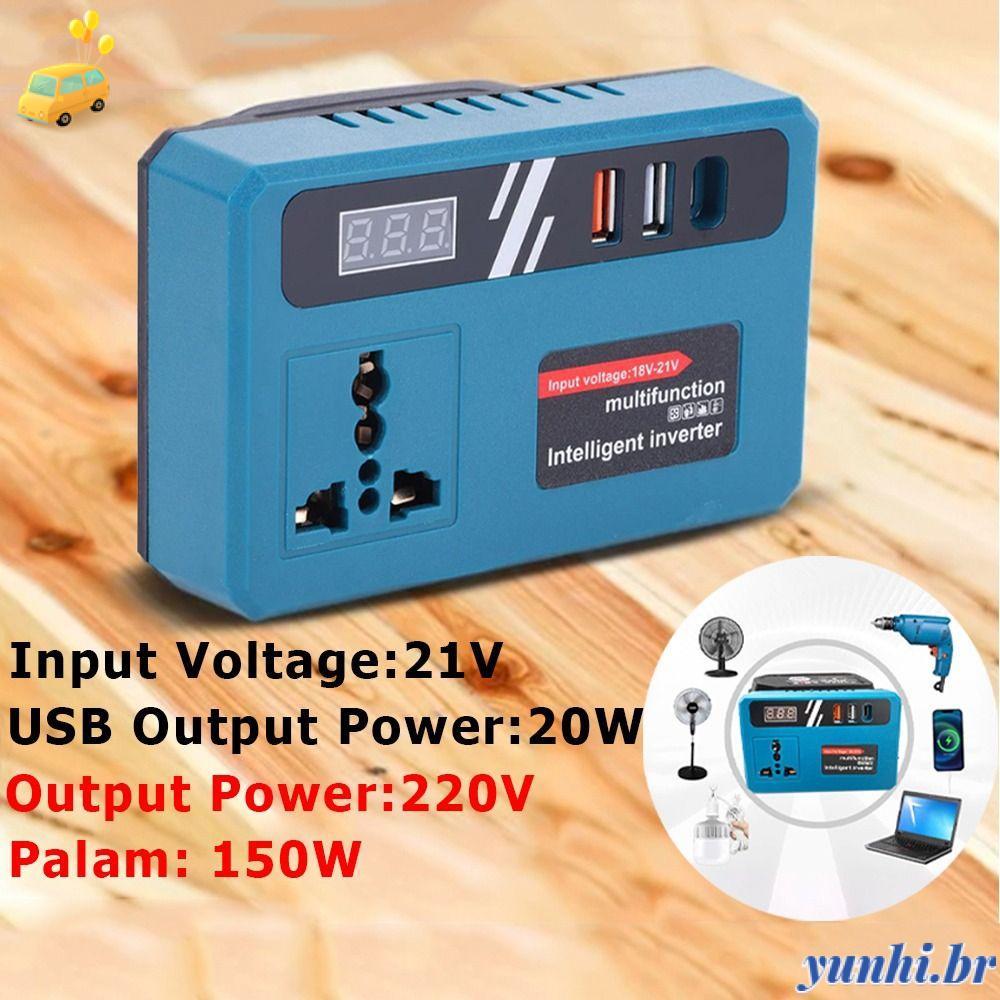 Inversor De Lítio YUNHI , De 120 W DC 21 V Para 220 , Transformador Conversor De Energia De Alta Potência