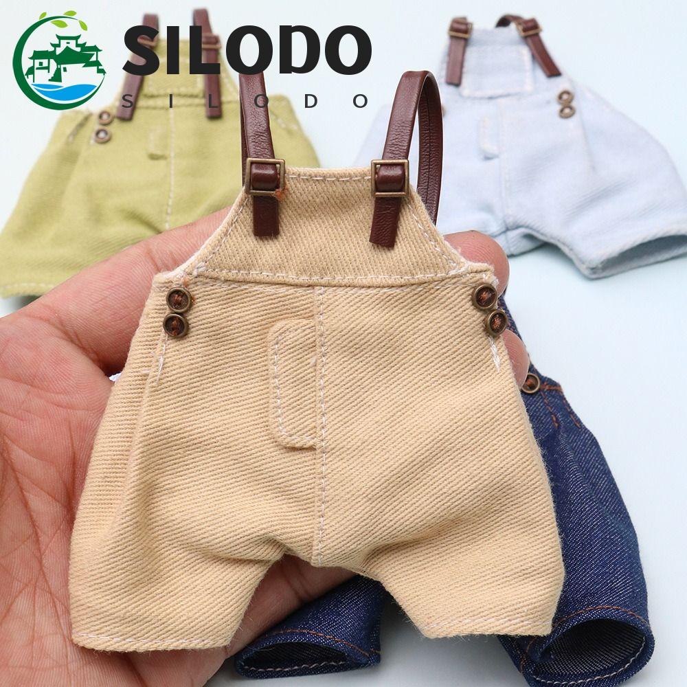 Calça Jeans Para Boneca SILODO , Roupa Diária Com Suspensório , Roupas De Bjd , Macacão Casual