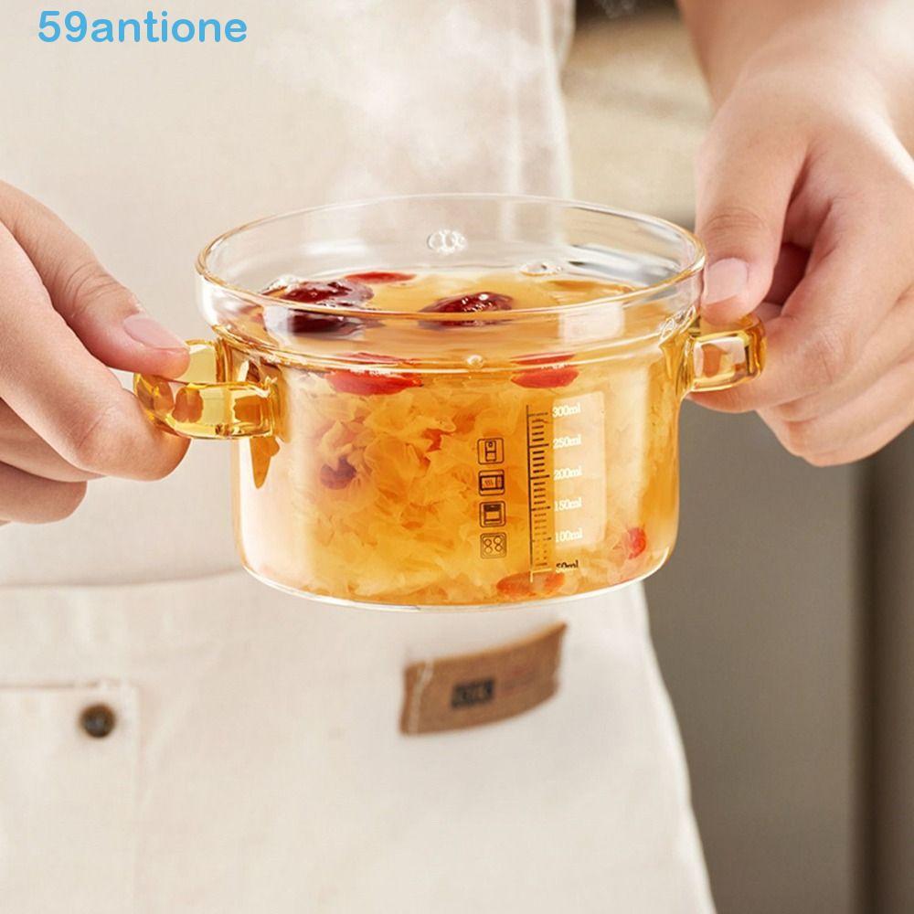 Panela De Vidro ANTIONE , Sopa À Prova De Explosão Espessada , Mini Fogão Transparente Para Saladeira