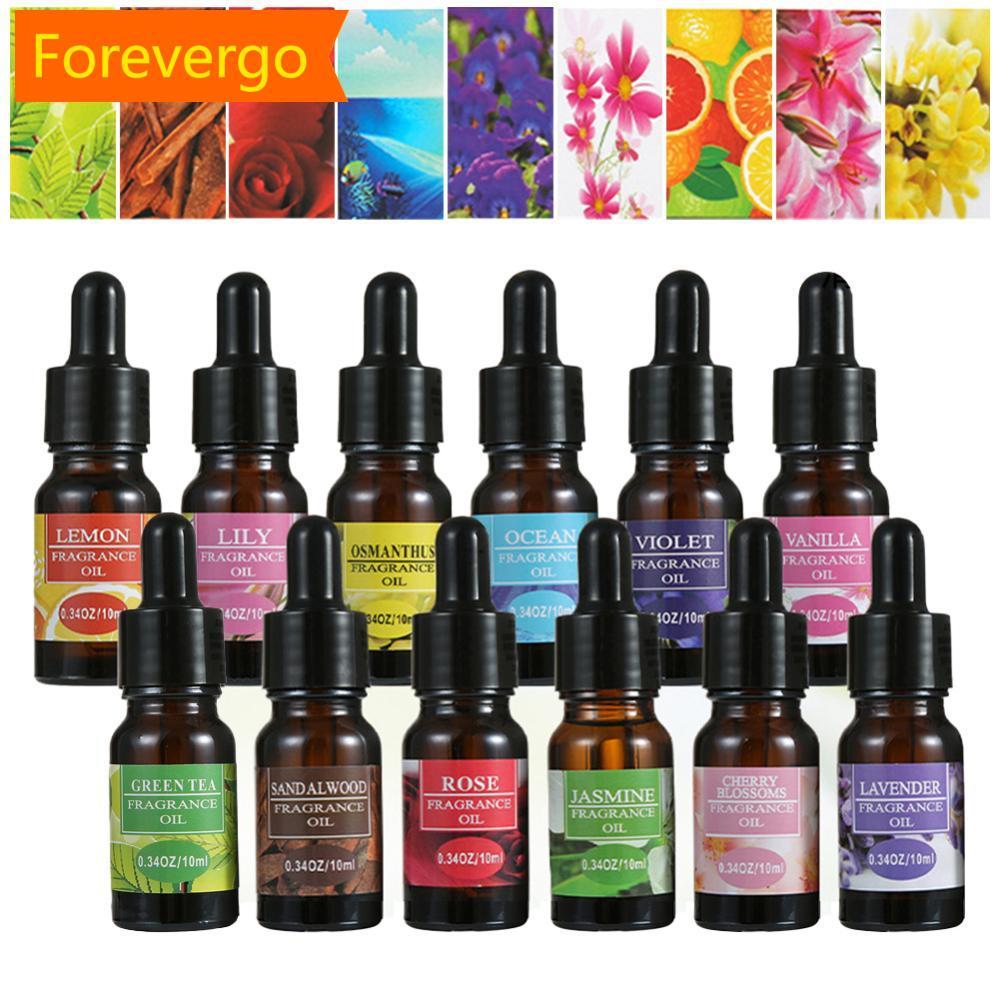 forevergo 10ml Recarga De Perfume Para Carro Sabores Líquidos Óleo Essencial Com Conta-Gotas Ambientador Difusor De Arom