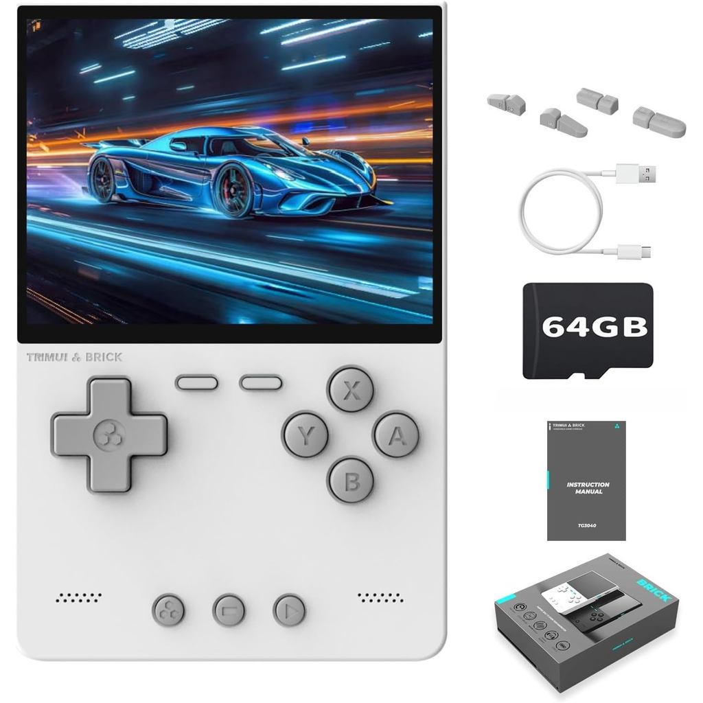 Console de Jogos Retro Trimui Brick Portátil com WiFi, Multijogador, Tela IPS de 3,2 polegadas 1024*768, Bateria de 3000