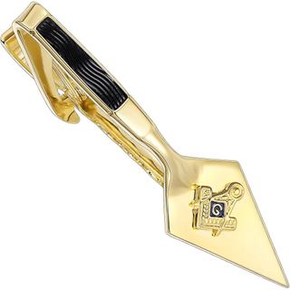 Conjunto de Prendedor de Gravata e Botões de Punho Maçônicos AMITER, Banhado a Ouro 18K, Presente Personalizado para Mar