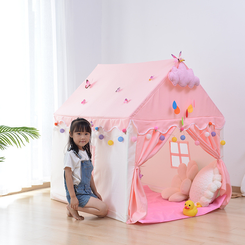Tenda interior crianças meninas princesa castelo meninos casa pequena brinquedos jogar casa cama do bebê separação ferra