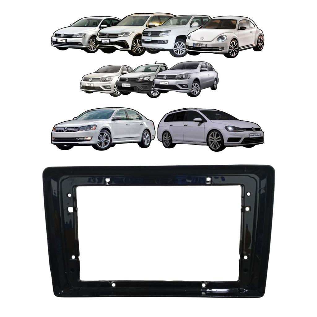 Moldura Encaixe Painel Multimidia 9 Pol VW Jetta Amarok Fusca Passat Variant Tiguan Fiamon