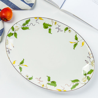 Tangshan osso China transparente peixe cozido no vapor prato grande 14 Polegada grande prato de peixe Oval 47cm prato de