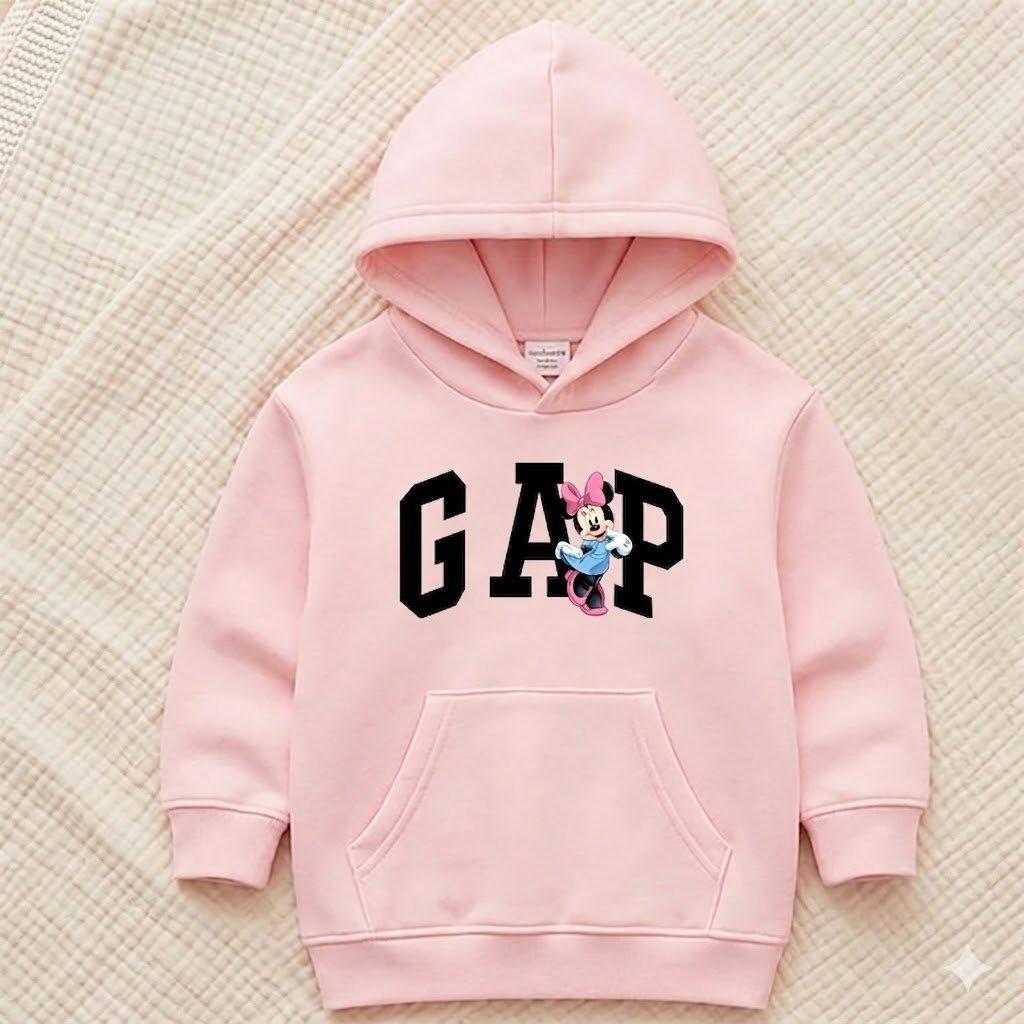 Moletom Infantil Minnie estilo GAP Com Capuz Casaco Menina Inverno