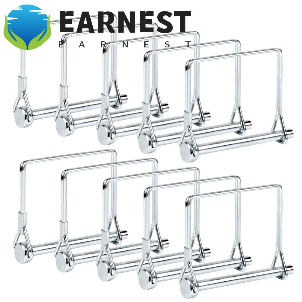 EARNEST 10 Peças Pino De Travamento Quadrado , Acoplador De Segurança De Anel De Tração De Mola De Eixo De Reboque