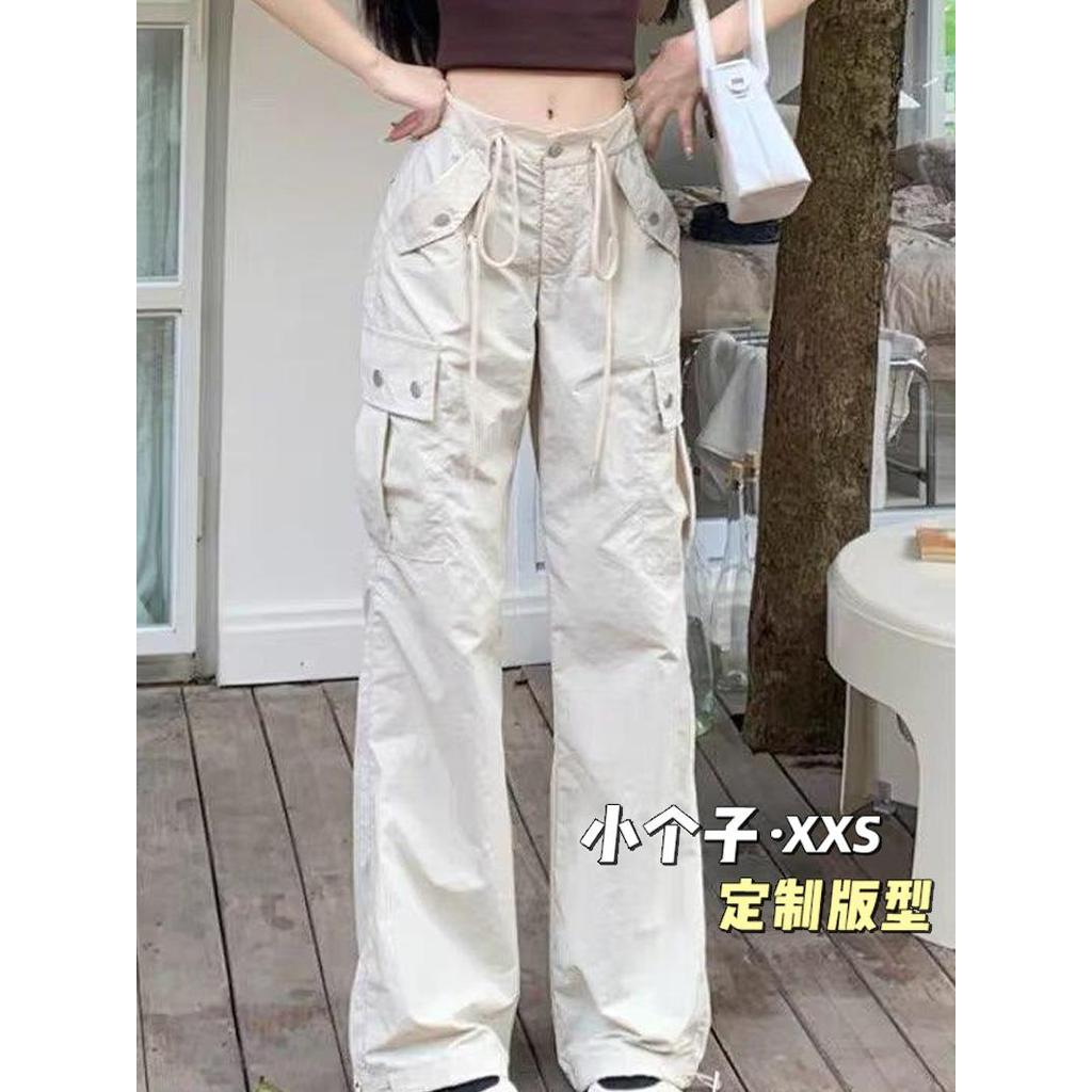 150 curto americano estreito macacão feminino outono inverno Casual em linha reta cintura alta perna larga Jeans xs olha