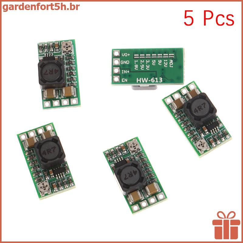 GARDE 5 PCS Veículo Step Down Módulo De Fonte De Alimentação Conversor Bu DC-4-20V12V Para 5V3A Ajustável ,