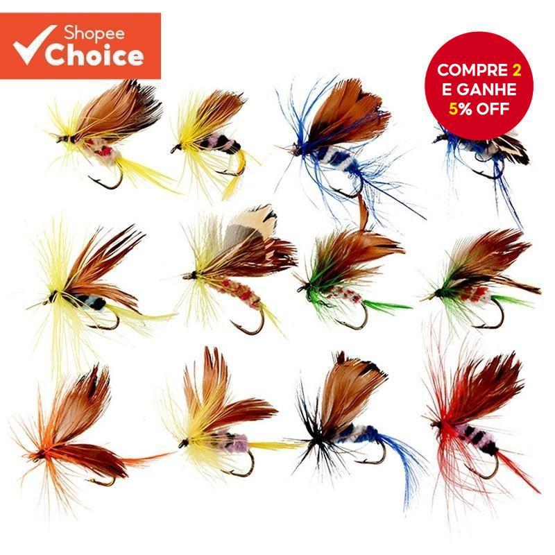 10 Pacotes De Insetos Moscas Isca De Pesca Com Mosca Iscas Artificiais Ganchos De Manivela Super Afiados Equipamento