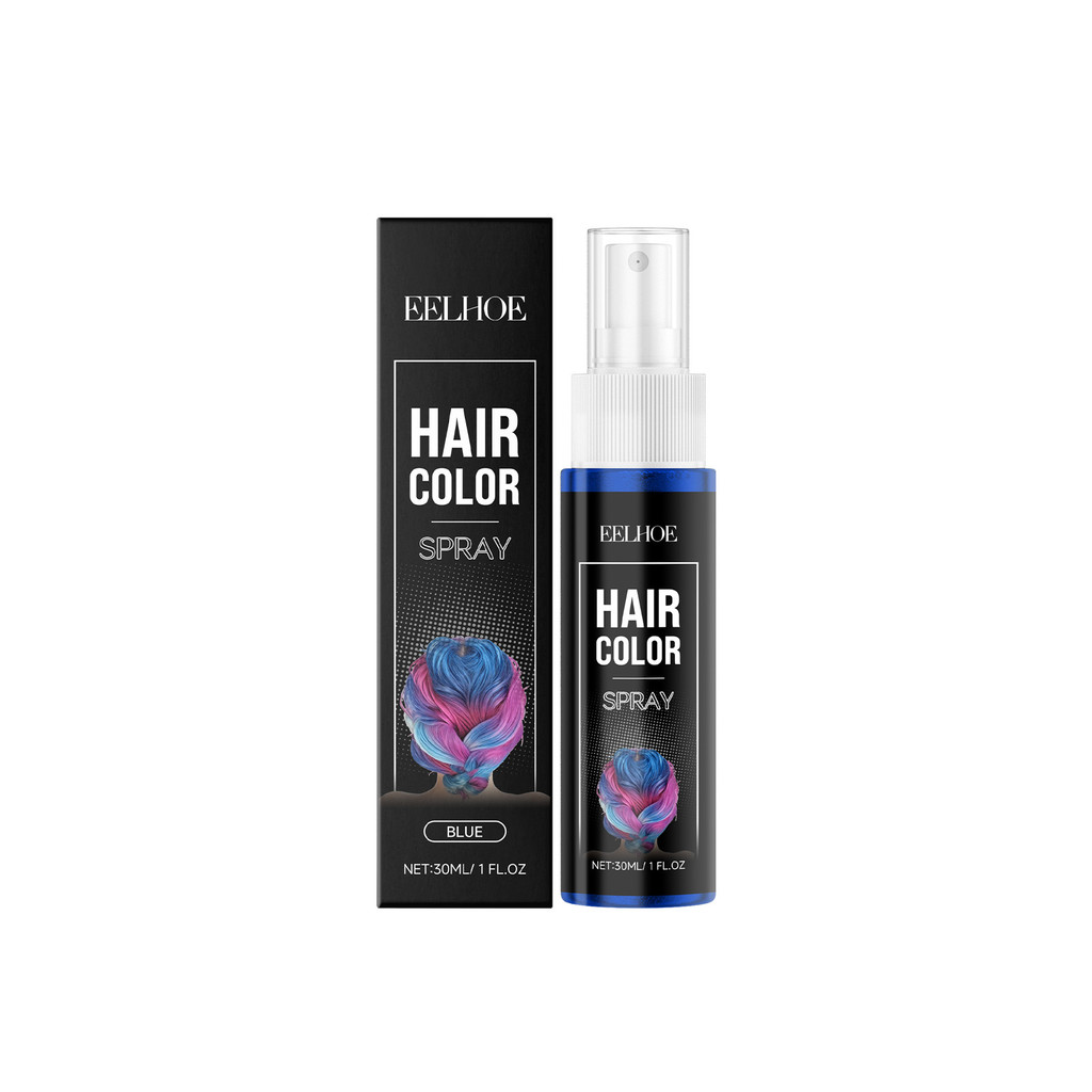 EELHOE azul temporário cabeleireiro spray suave hidratante cor renderização moda cor do cabelo conveniente spray de cabe