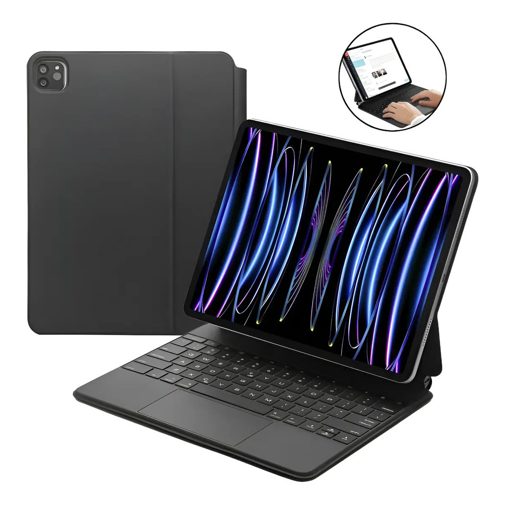 Case Teclado Trackpad Para iPad Pro 11 A2761 4ª Geração 2022