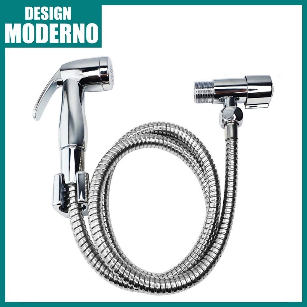 Ducha Higiênica Luxo 100 % CROMADA Completa Banheiro ABS 1/4 Volta