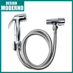 Ducha Higiênica Luxo 100 % CROMADA Completa Banheiro ABS 1/4 Volta