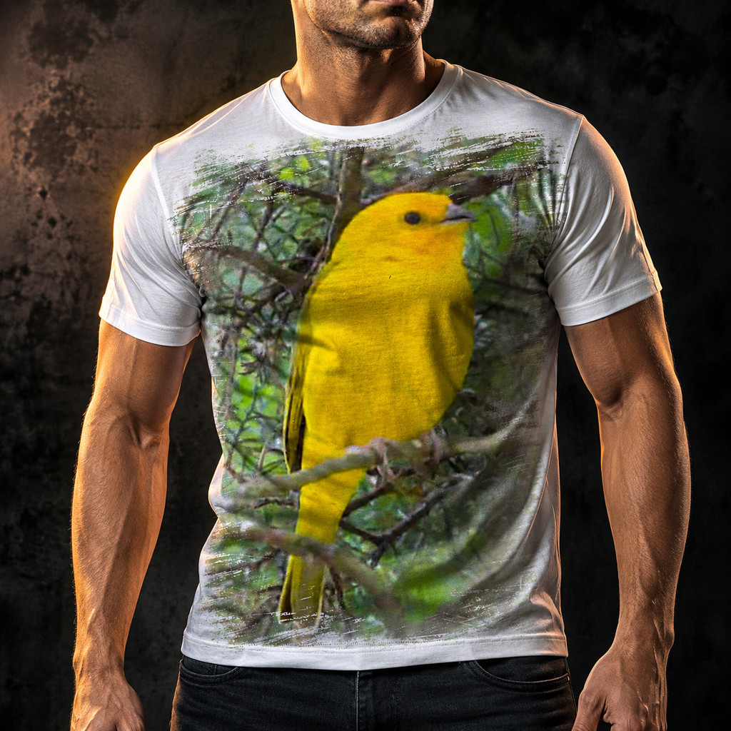 Camisa Camiseta Masculina Ave Pássaro Canário 5