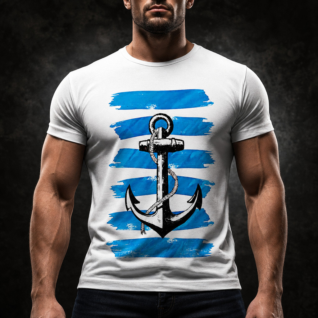 Camisa Camiseta Ancora Mar Simbolo Ref 01