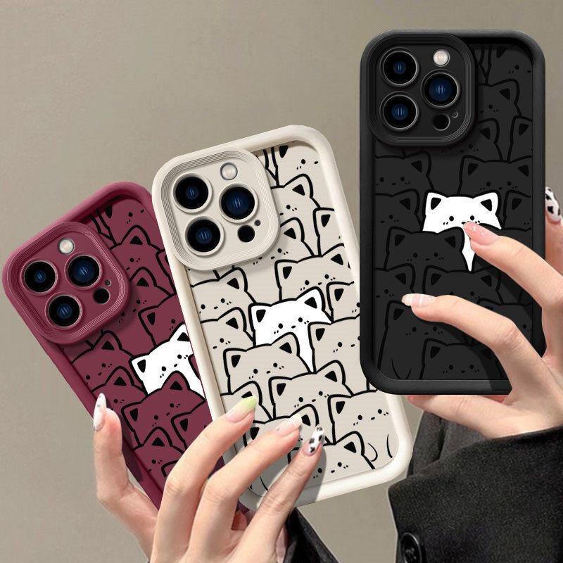 Capa De Telefone Fofa De Urso De Gato Para Samsung Galaxy S26 S25 S24 S23 S22 Ultra Plus S23 S24 S25 FE A57 A37 A27 A35 