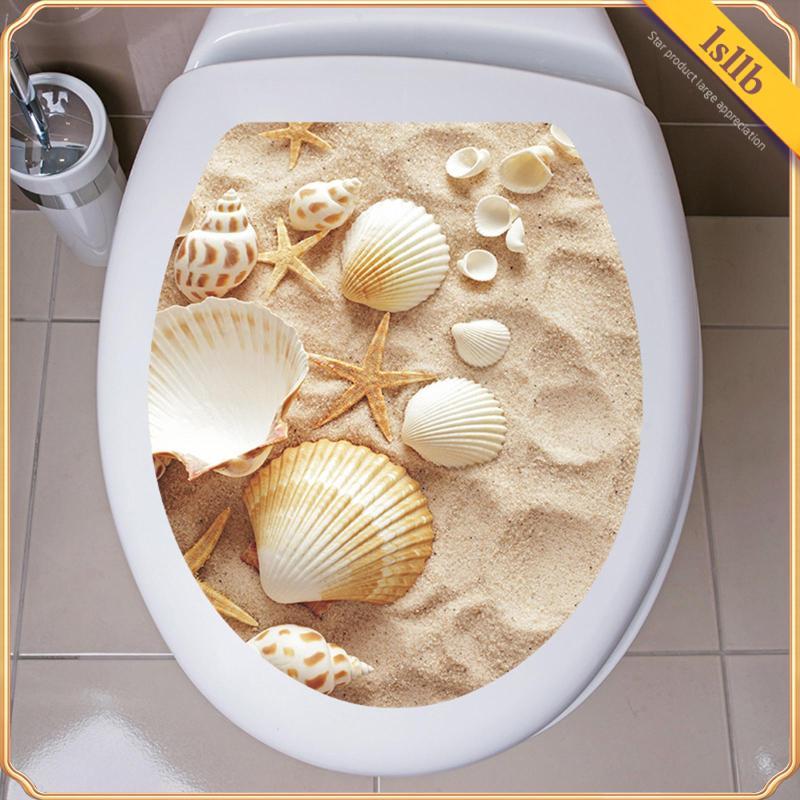 [Lsllb] Adesivo Para Tampa De Assento De Vaso Sanitário , Faça Você Mesmo , Criativo , Decorativo , Acessórios Decalques