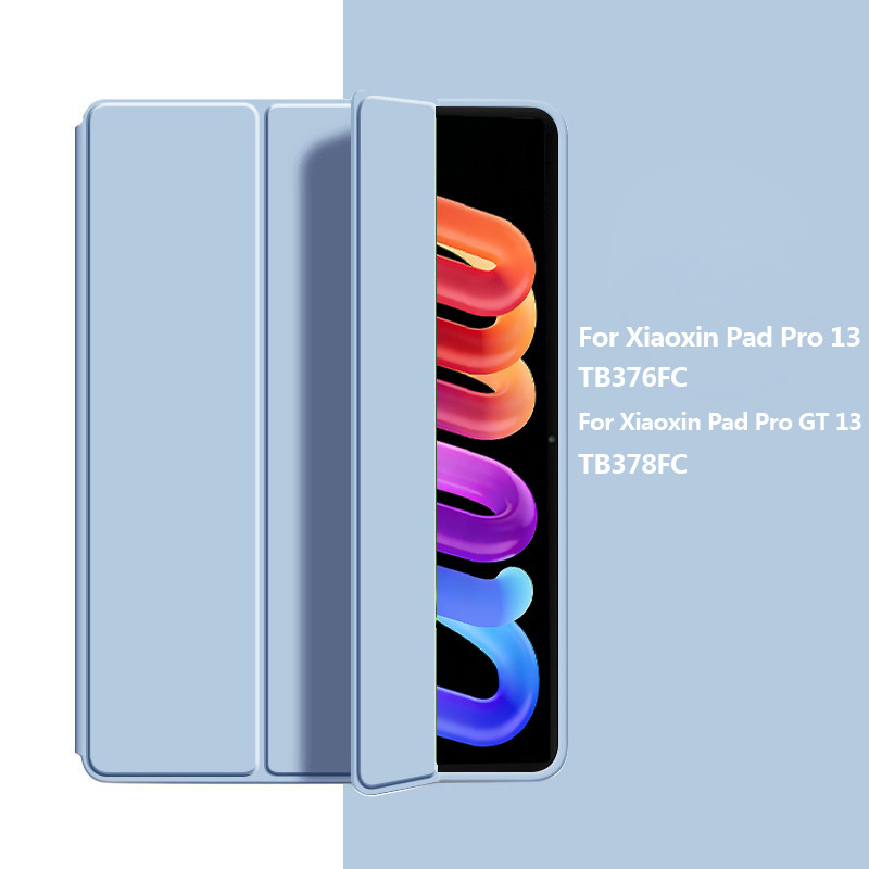 Para Xiaoxin Pad Pro GT 13 TB376FC Caso Trifold PU Leaher Macio Suporte Traseiro Tablet Capa Lenovo Idea Tab Gen2 13 Pol