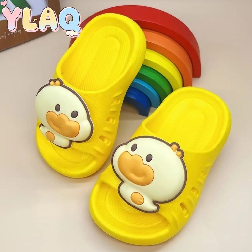 Bonito Dos Desenhos Animados Pato Dinossauro Crianças Chinelos Interior Ao Ar Livre Banheiro Slides Para Meninos E Menin