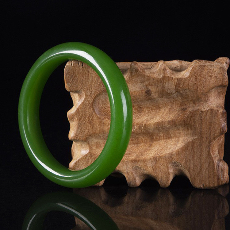 Will vender Xinjiang crysoprase pulseira imitação Hetian jade jade feminino espinafre chrisoprase jade cor moda pulseira