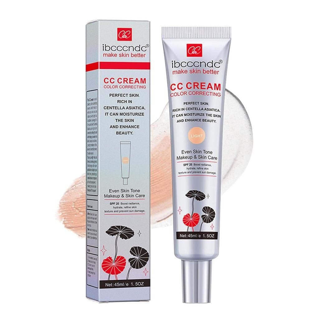 Base Hidratante CC com Centella Asiática, Primer Multiuso Pré-Maquiagem, Corretivo Facial Hidratante, Protetor Solar CC