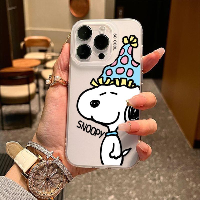Capa para Anti-impact Samsung  A56 A36 A55 A54 A16 A15 A14 A05S A52 A34 A35 A32 A13 S24 S23 S25 FE Padrão Snoopy