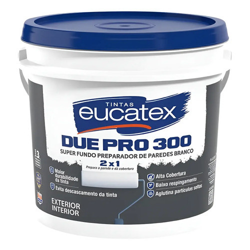 Eucatex Fundo Preparador Parede 15l Base Agua Branco DUE-PRO 300