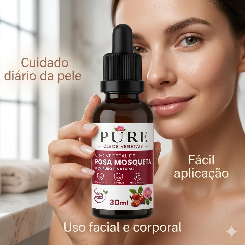 Óleo Vegetal De Rosa Mosqueta 100% Natural Prensado a Frio 30ml