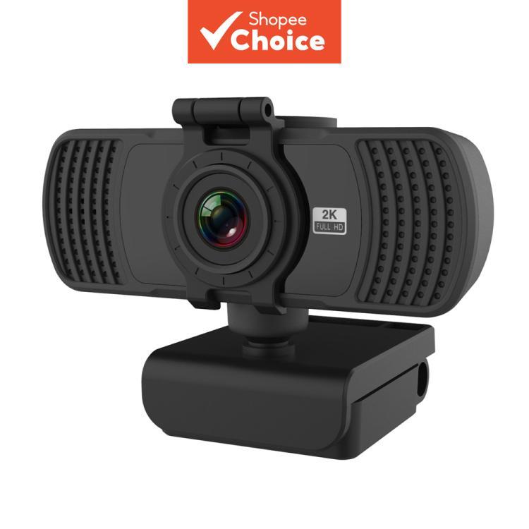 Richwell PC-06 Câmera web HD de 4 MP com rotação 360 graus e microfone com redução de ruído