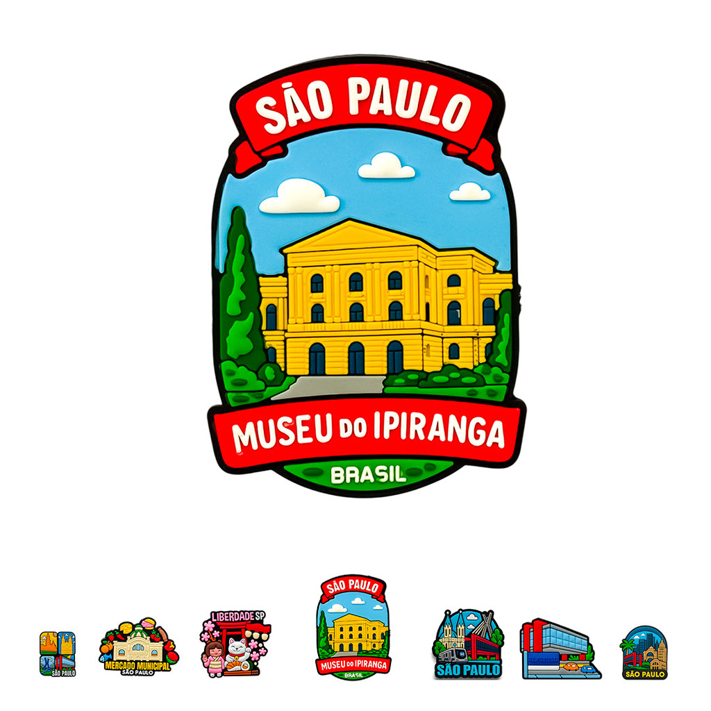 Imã Emborrachado São Paulo- Museu do Ipiranga Lembrança Colecionável