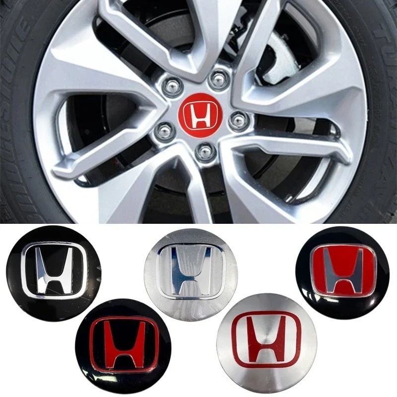 56mm Tampa Do Cubo Da Roda Carro 56mm Emblema Decalque Adesivo Para Honda Civic Mugen Accord Odyssey Jazz CRV Fit Hrv CB
