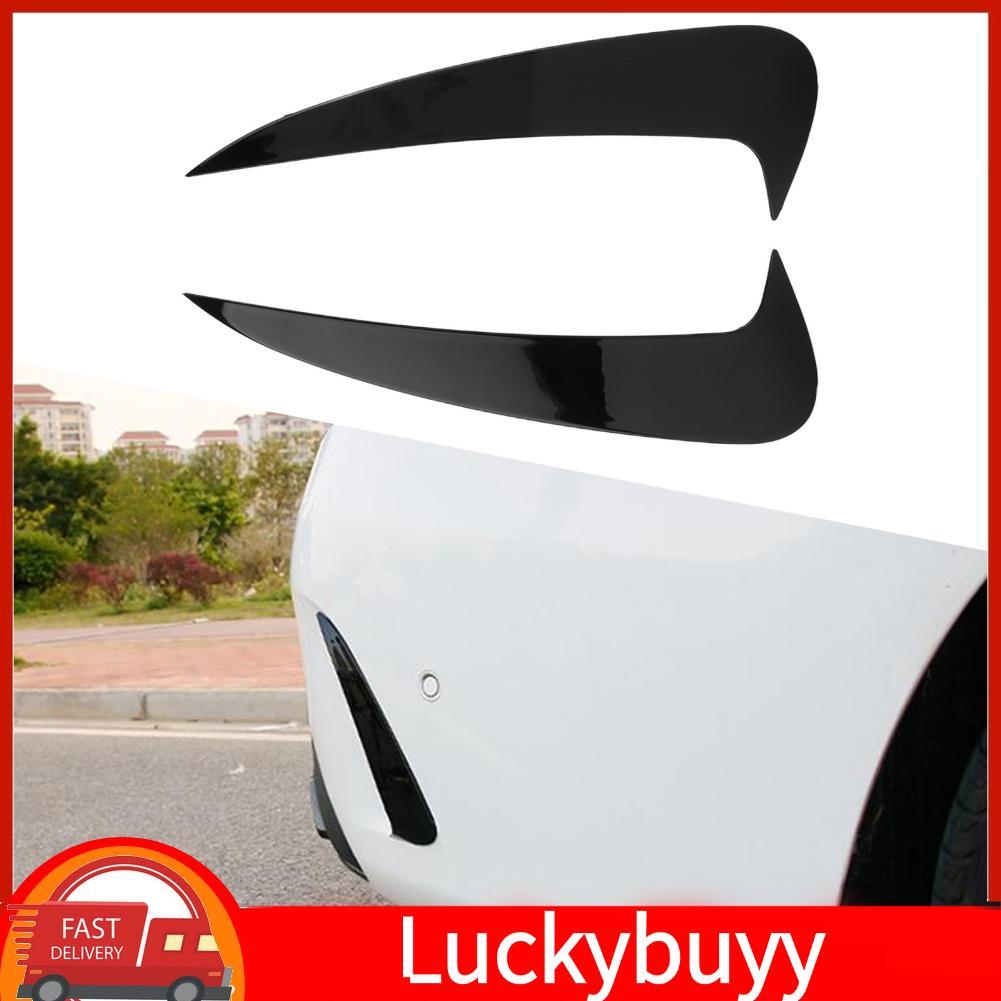 Luckybuyy-br Acouto amortecedor traseiro spoiler ventilação 2 peças aletas laterais do carro preto substituição c coupe