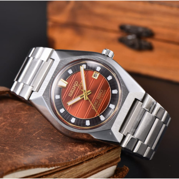 Relógio Mecânico Automático Masculino Seiko KING Com Calendário Fluorescente Luminoso E Pulseira De Aço Empresarial