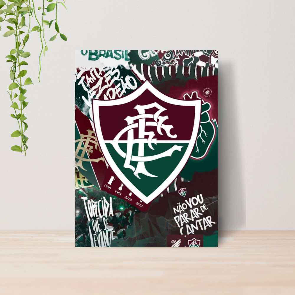 Quadro Decorativo Fluminense Flu Futebol Escudo 02 | Placa 20x28