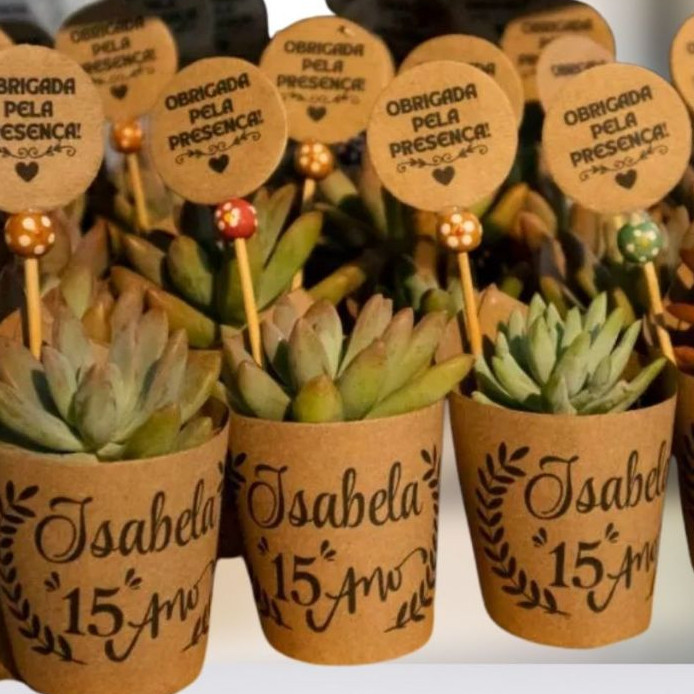 15 Rótulo + 15 Tags  Personalizado para suculentas lembrancinha casamento batizado aniversario festa confraternização