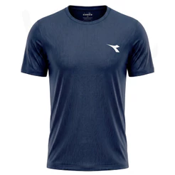 Camiseta Masculina Plus Size Diadora Manga Curta Casual para Academia e Treino Esportivo