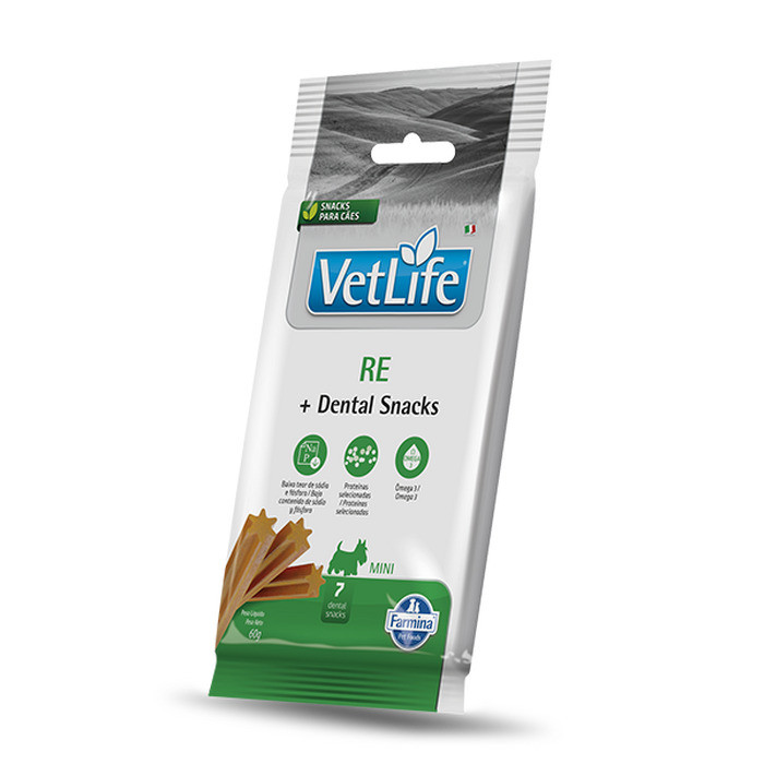 VETLIFE SNACK RENAL CÃO ADULTO MINI 60G