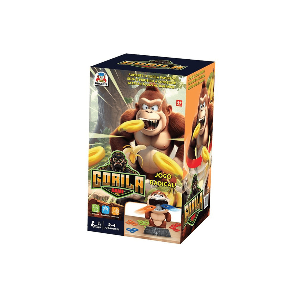 Jogo Gorila Game Interativo 2 a 4 Jogadores +4 Anos Braskit - 2407