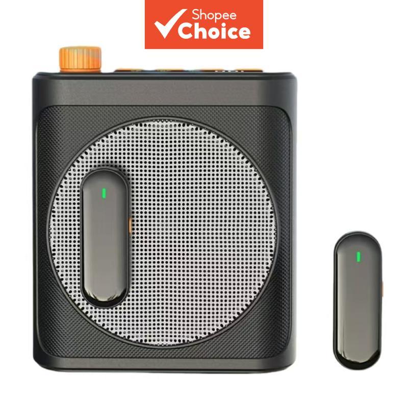  Amplificador de Voz M29 15W com Microfone de Lapela Sem Fio, Emparelhamento com Um Toque, Reverberação para Karaokê,