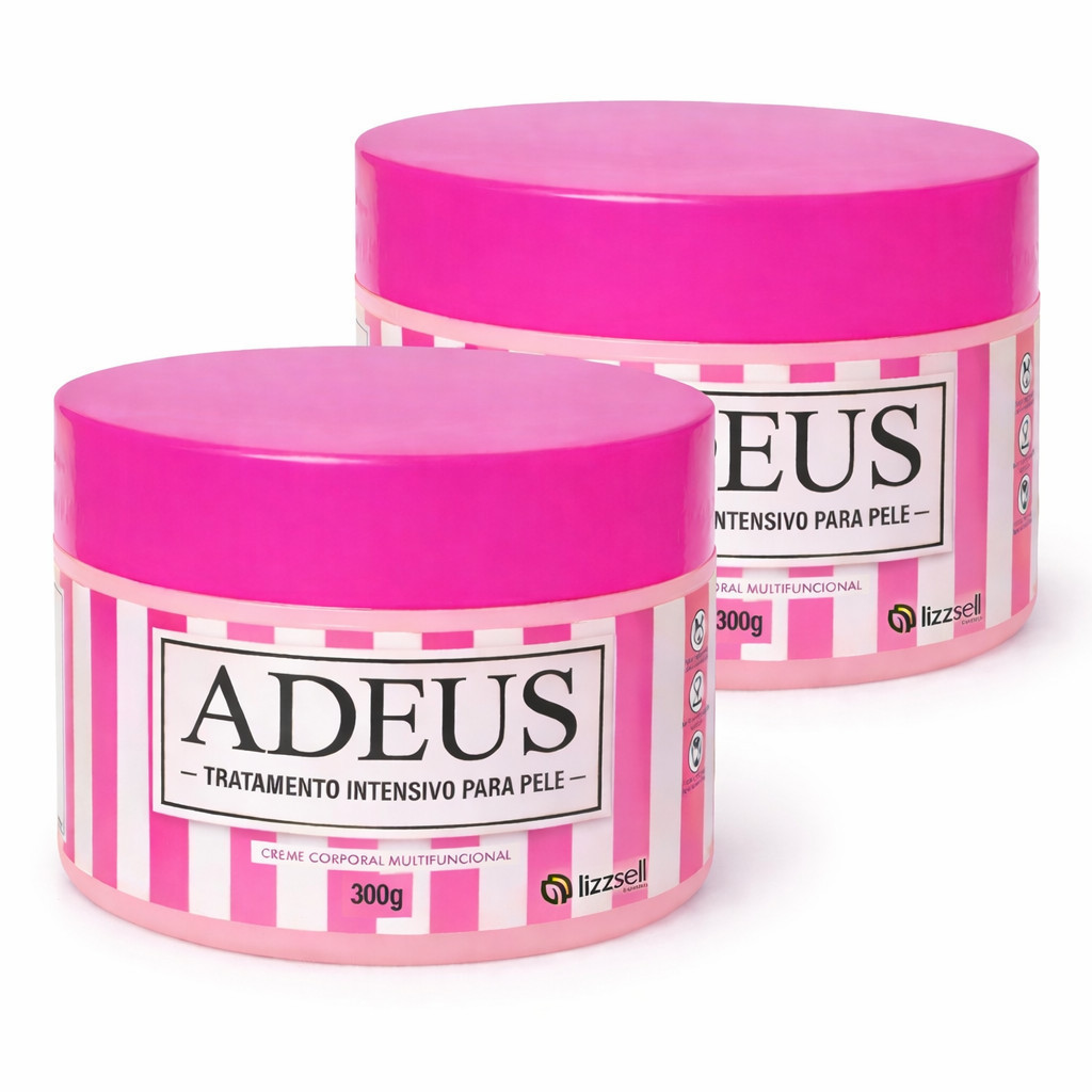 Kit Continuo Cuidado: 2 Unidades do Adeus Creme Rosa Corporal (300g cada)