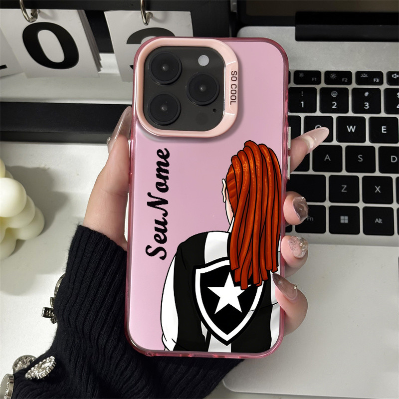Capinha capa de Com nome personalizado Botafogo Torcedora para Xiaomi Redmi 12 13C note 12 10 9 8 13 POCO X5 X6 PRO CAPA