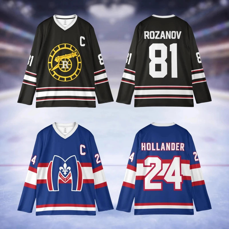 Heated Rivalry Inspired Ilya Rozanov & Shane Hollander Hockey Jersey Hollanov Merch Hudson Williams Connor Storrie Fan J