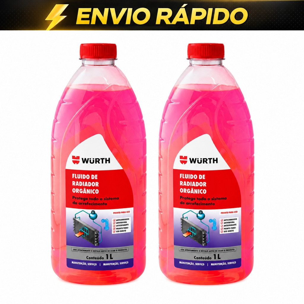 Kit 2 Fluido aditivo Para Radiador Com Monoetilienoglicol wurth