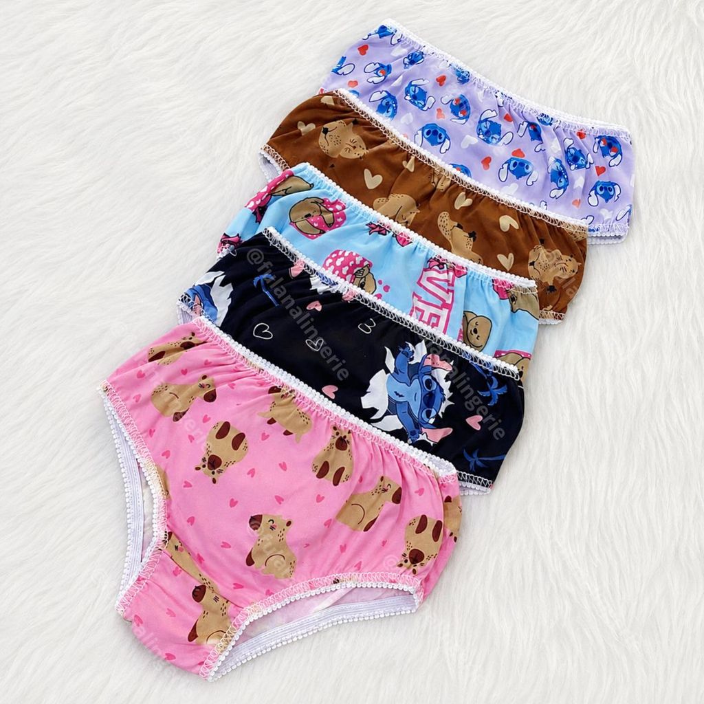 Kit Calcinha Infantil Menina Feminina Estampada Muito Confortável - Valentina